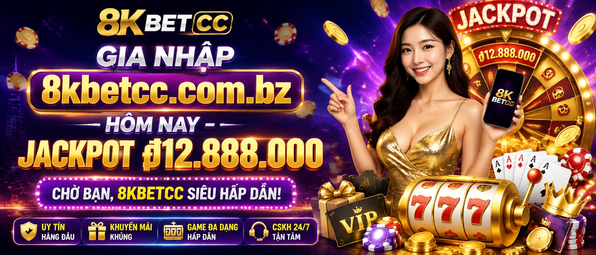 8KBETCC giao diện trang chủ casino trực tuyến